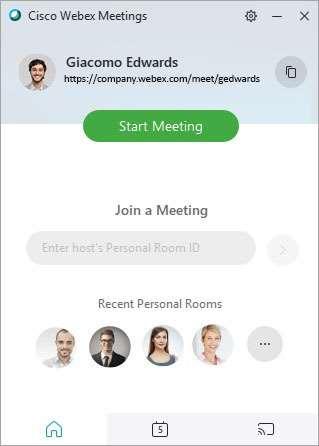 Desktop App With the Cisco Webex Meetings desktop app, you can start and join meetings, view your meeting list, and pair to a video device with Cisco Proximity.