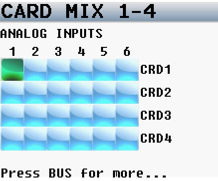 NOMAD OPERATIONS Card Routing Nomad 10 and 12 Only These matrices allow you to route the analog inputs, digital inputs, returns and output busses to the card tracks on Nomad 10 and 12.