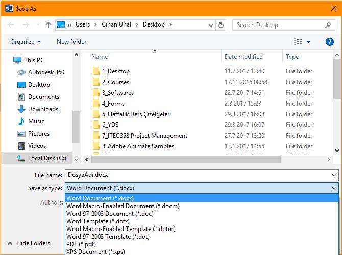 File Operations When saving files, it is important to name the file and select the folder to save the file to.