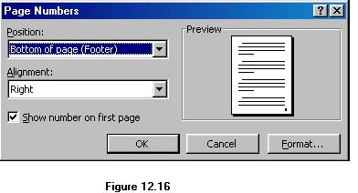 To edit the footer, click the Switch Between Header and Footer button on the toolbar. When you are finished adding headers and footers, click the Close button on the toolbar.