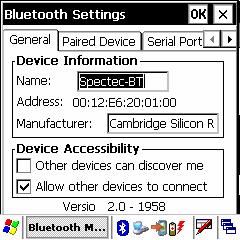 Figure 4.9 Items contained in the Help menu 5 Configure Bluetooth Device 5.1 Configure Local Device Information Click Bluetooth settings on the Tools menu.