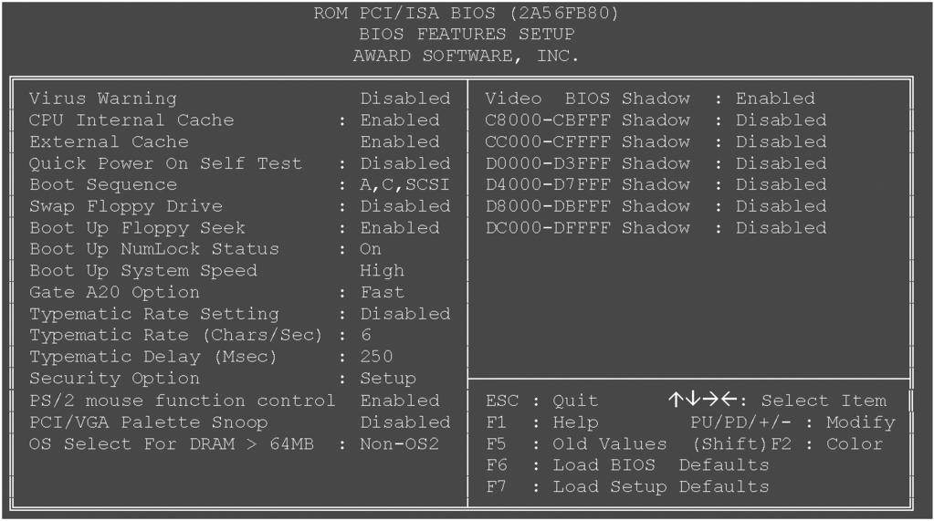 Software BIOS System for System Units with Socket 7 (ZIF) 2.