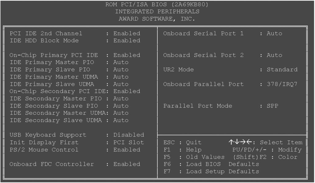 Software BIOS for System Unit with Socket 370 Used MEM Length Sets the size of the memory area to be reserved, starting at the address defined in Used MEM Base Addr. 3.7 Load BIOS Defaults Loads the BIOS defaults.