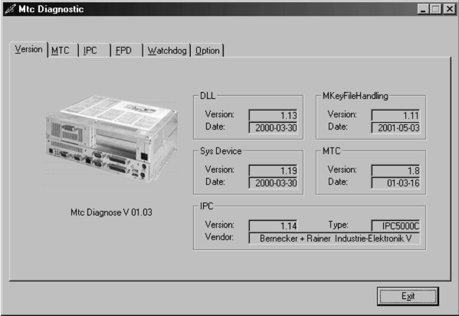 Software Provit 5000 Utilities 5.1.2 MTC Diagnose Tool A program for demonstrating all the functions contained in the 32 bit DLL library is available in Provit 5000 Utilities.