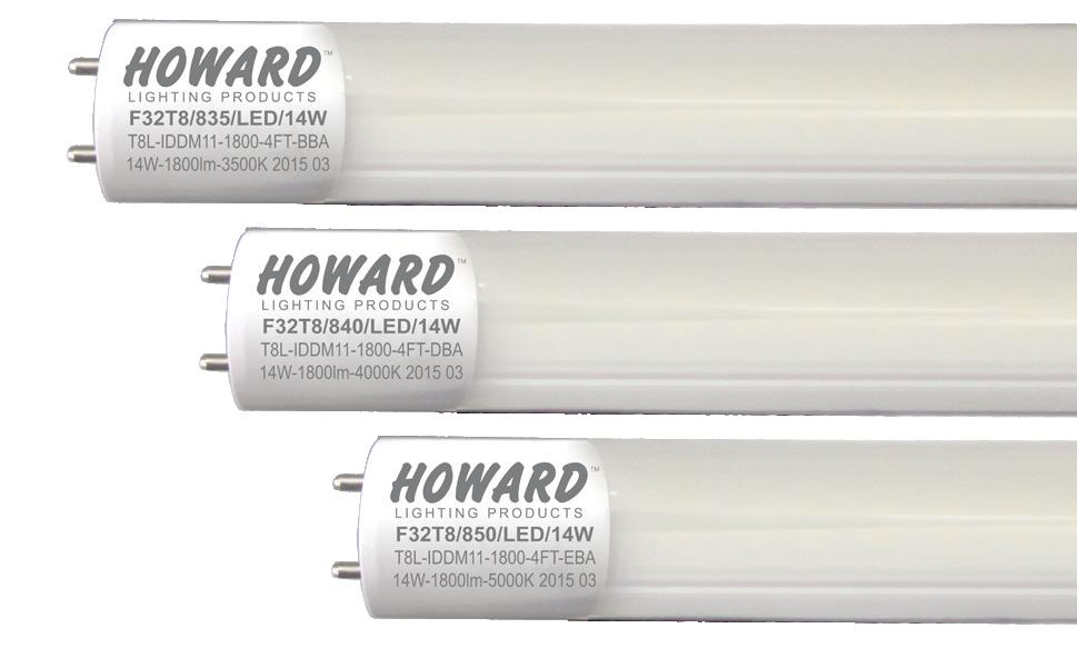 F32T8/8XX/LED/14W 4/3/2017 Linear LED T8 Lamp Direct Replacement LED T8: snap in, turn on! Linear LED Lamps Howard s Direct Replacement LED T8 lamp does not require an electrical re-wiring to install.