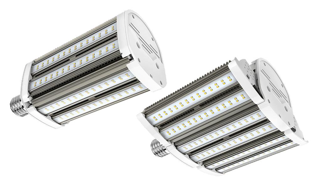 Mogul-Base Area LED Replacement Lamp 3000K, 4000K / 80W, 110W / 125 Lm/W Specification Sheet Project: Catalog#: Approved by: LEDMAR No Ballast needed (UL Type B) Internal driver/line voltage lamp