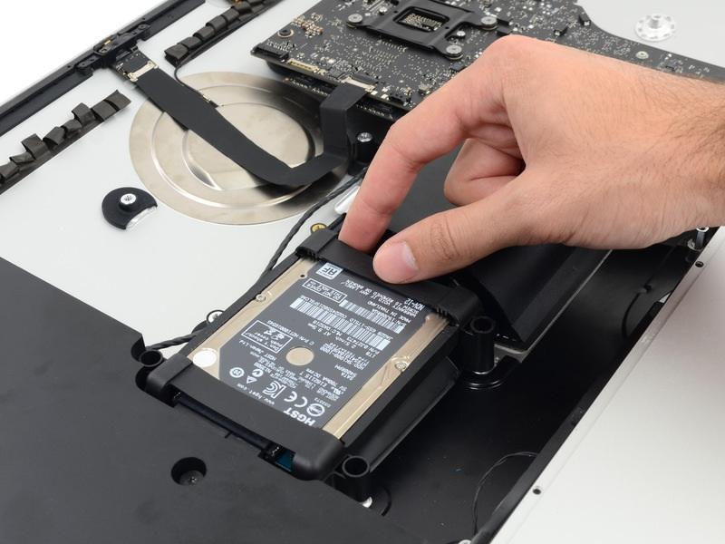 The hard drive is attached by two cables, do
