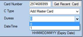 Enter Card or Get It by Select select CType as ADD Master Card (As per requirement),