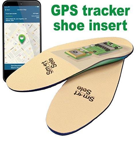 GPS SmartSole Wearable Hidden Tracking Free Tracking App Included (Apple & Android compatible) with Text and Email Geozone Alerts Functions Good for young adults &