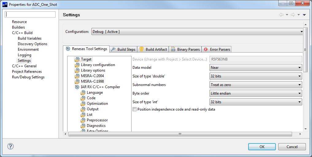 Eclipse Support Eclipse build chain plug-ins available for RX, V850, RL78, R32C and 78K Supports