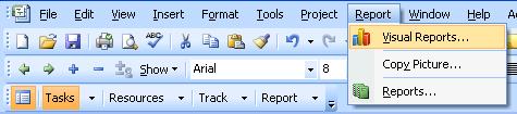 Experiment with the other types of Task Usage reports. Close the Reports dialog box, before continuing.