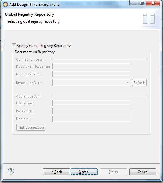 Fill in the Global Registry