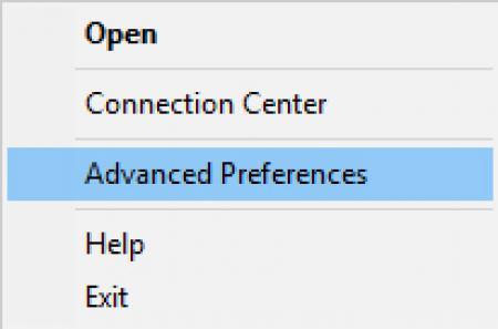 In the Advanced Preferences Window, select Reset
