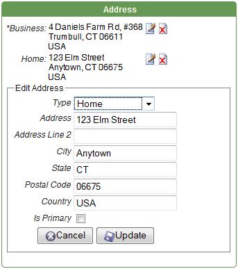 Closerware s system uses the Primary designation for inclusion in reports, mail merges, and exports. You may enter a phone number for any type by typing the number in the Number field.