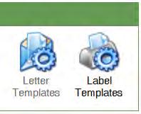those label templates with field data from the contact records in the database.