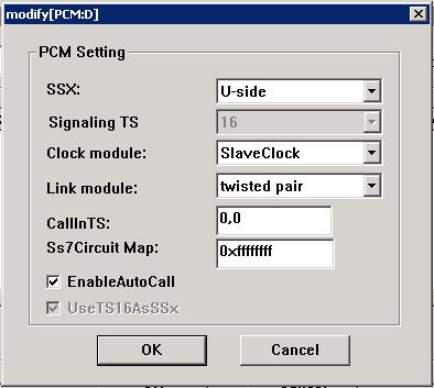 18 Using Synway Voice Boards Verify if the Link module field has the twisted pair value assigned. Click the OK button.