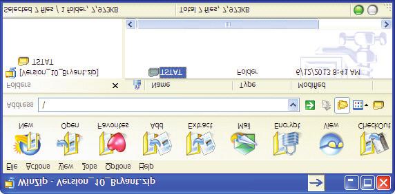 A13273 Highlight the TTAT folder in the WinZip window by clicking on the folder icon ONCE to highlight the proper folder to be downloaded to the UB drive. Then click on EXTRACT.