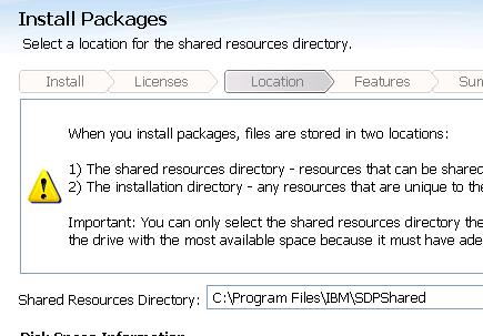 You will be asked to select a directory for the IBM Software Delivery