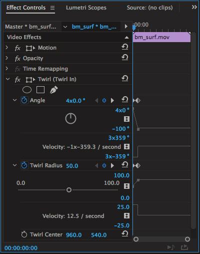 Adjusting video effect properties and keyframes Virtually all video effect properties enable you to change the effect s behavior over time by using keyframes.