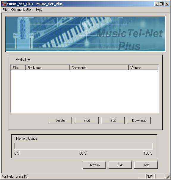 Music-Net+ Main Screen