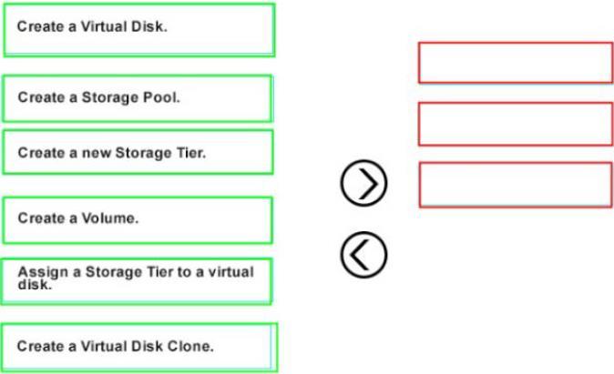 and Disk3 You plan to use these physical disks to store data You need to create a volume to store data The solution must