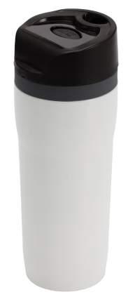 insulated mug with 2 stainless steel walls.