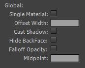 Global Options These settings affect both the fill and stroke. Interface Single Material Sets the same setting for all SubObjects.