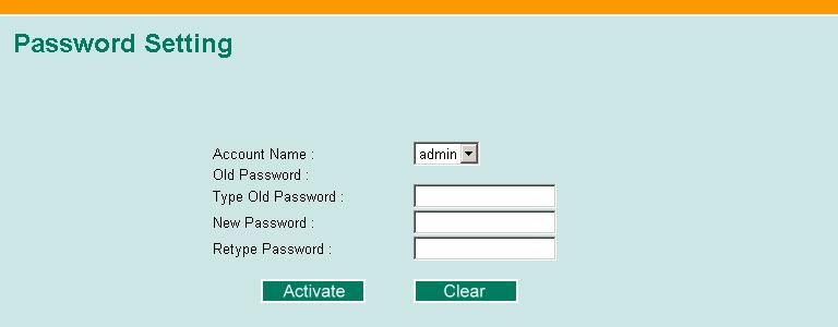 ATTENTION The EDS-728 s default Password is not set (i.e., is blank).