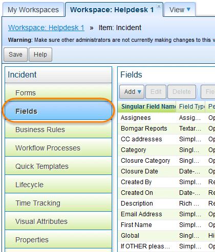 4. Edit the Incident type by clicking the Edit button or doubleclicking the item in the Record Definitions view. 5.