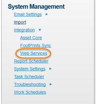 Under System Management, expand Integration and click Web Services. SALES: www.