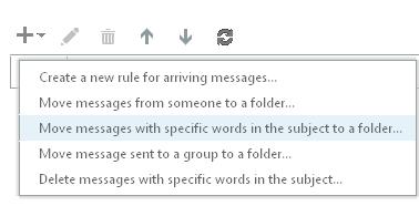 2. A new inbox rule window will be popped up then. 3. Enter a name for the rule from the new inbox rule window e.g.