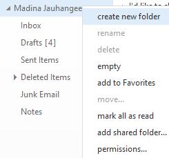 9. Folders By default, messages that are sent to you are stored in your Inbox.