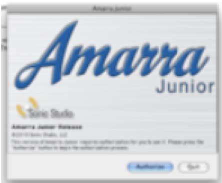 Double-click on the AMARRA Junior application to launch Amarra Junior.