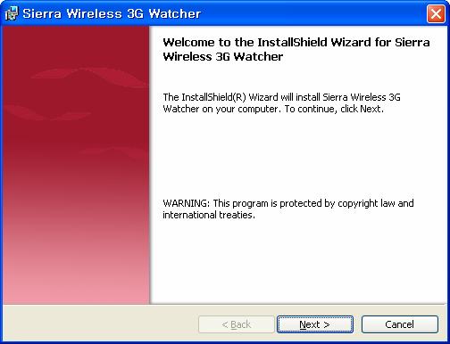 3: Installing the 3G Watcher 1. Installation Wizard Double-click on the 3G_Watcher.msi icon and follow the Installation Wizard.