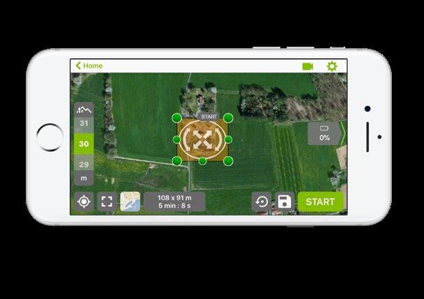The Parrot Bebop 2 will automatically fly around the targeted property and take relevant photos all along the flight path Photos are automatically taken at
