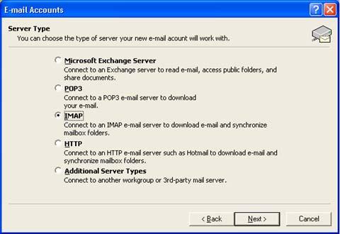 In the E-mail Accounts dialog box, click to select the Add a new E-mail