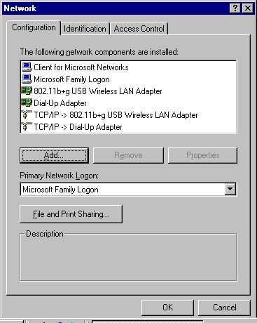NETWORK CONNECTION Once the device driver is well installed, a network setting