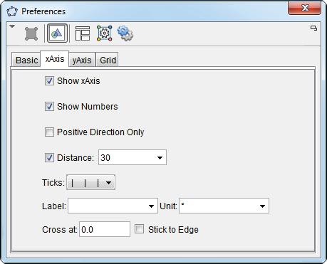 Under the xaxis tab select the Distance check box The following