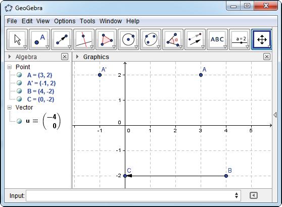 vector of 4 units horizontally to the left. Select the Translate Object by Vector option from the Toolbox.