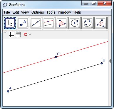 5.5 Parallel lines Construct any line or line segment using the Segment between Two