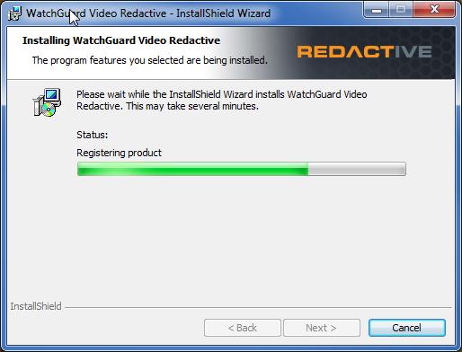 Installing r Upgrading REDACTIVE Single User 5. Click Install.