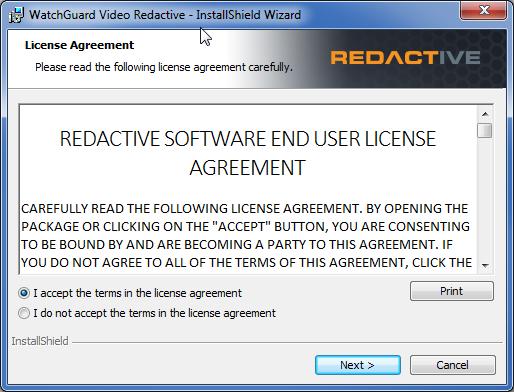 When this finishes the License Agreement windw appears.