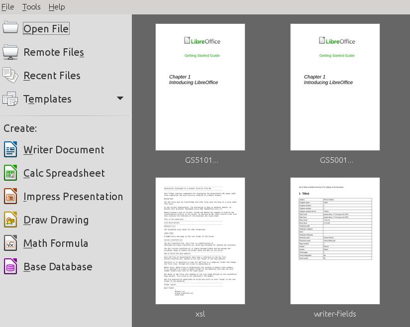 Starting a new document You can start a new, blank document in Writer in several ways. If a document is already open in LibreOffice, the new document opens in a new window.