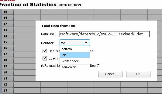 In Crunch-It, for the first five tasks in our Orientation, do them in pretty much the same way as you did in MINITAB. The names of the menu items differ some. Experiment. 1.