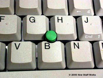 move the cursor on the LCD screen trackpoint - pushing your finger over the point allows you