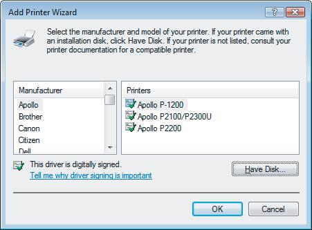 2 INSTALLING THE PRINTER DRIVER (Windows) 6 Click [Have Disk].