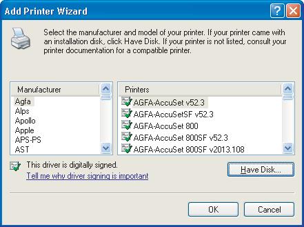 3 Click [Have Disk]. The Install From Disk dialog box appears.