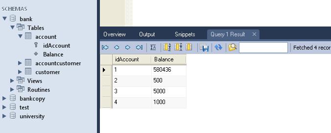 Note the change in line 27 where we define a new SQL query to get the accounts with balance