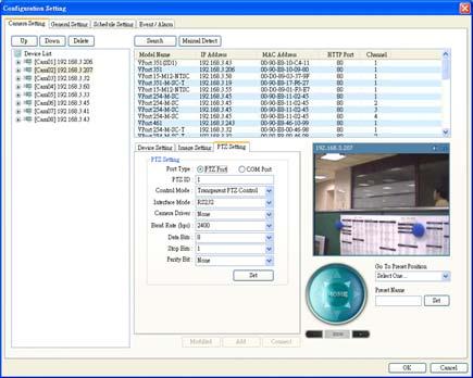 camera, use the Search or Manual Detect button to detect the VPort devices in the LAN.