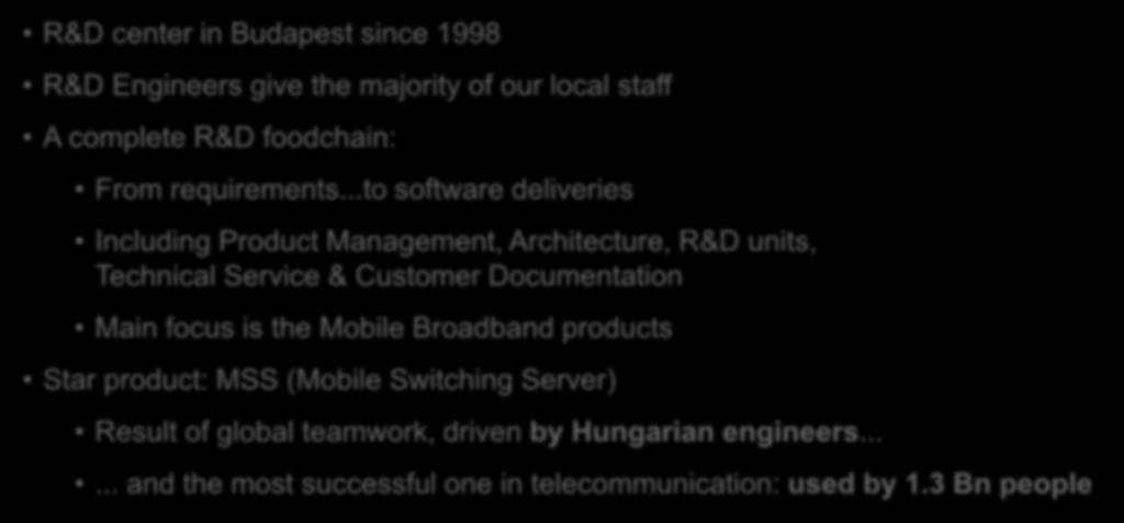 ..to software deliveries Including Product Management, Architecture, R&D units, Technical